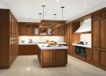 Solid Wood Contemporary Kitchen Cabinets Paint Finish Luxury Furniture