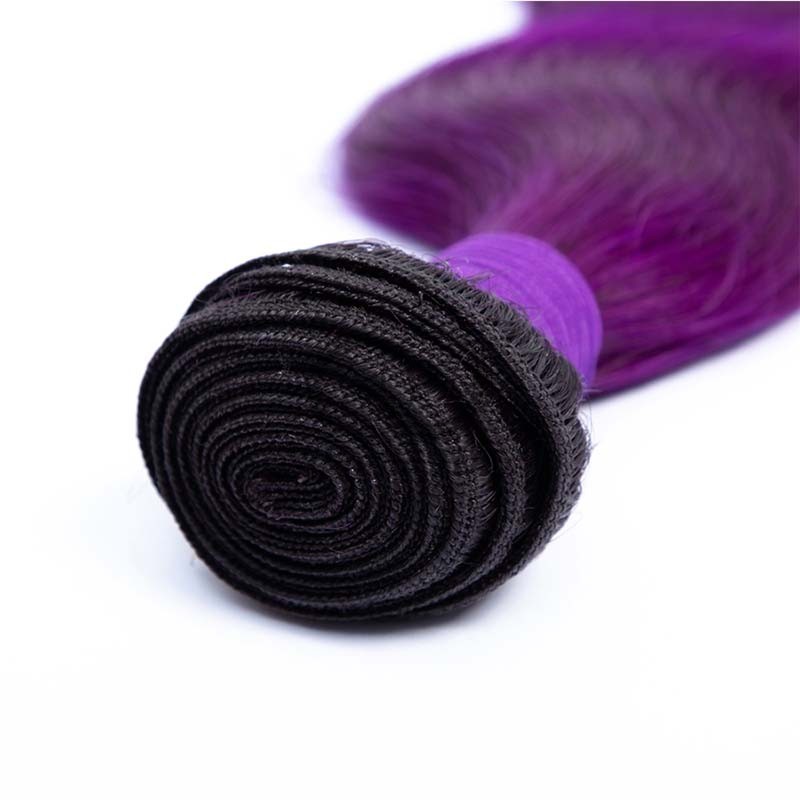 #T1B/Purple Body Wave Remy Human Hair Bundles Sew In Weave Bundles Brazilian Bundle Deals