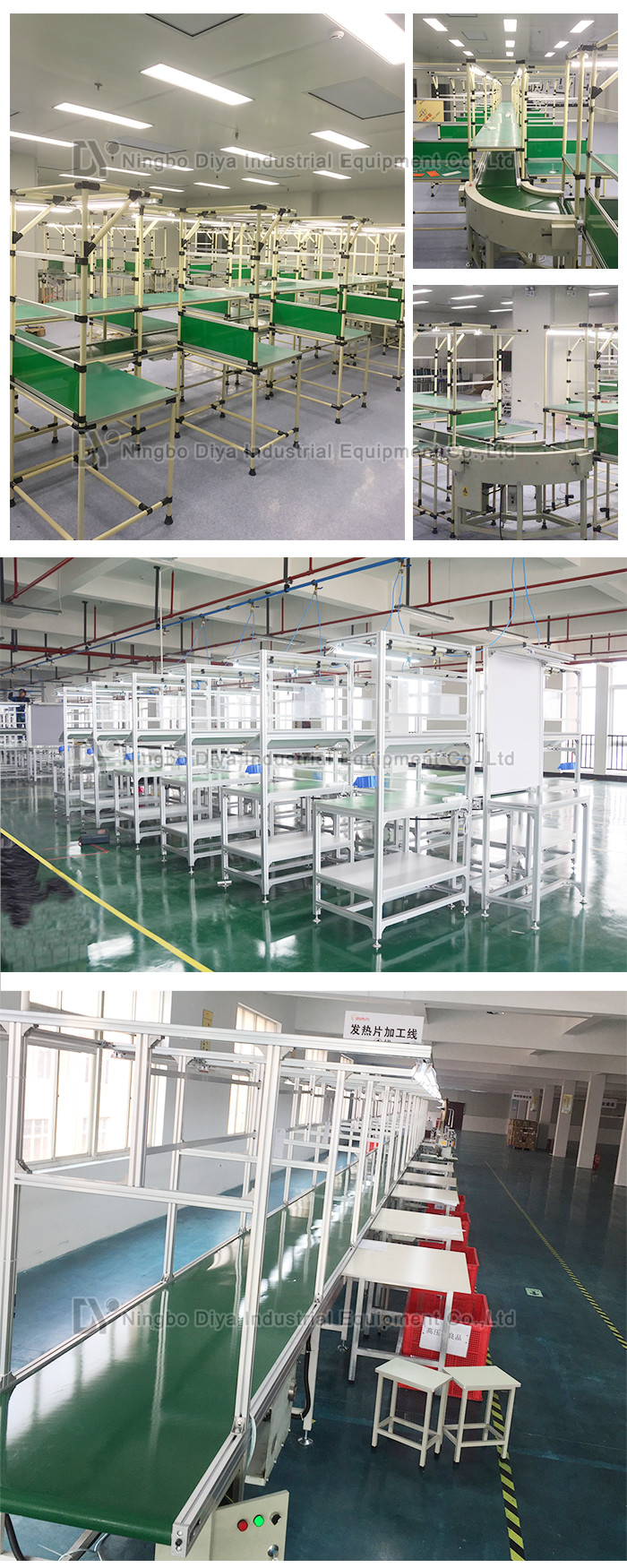 Simple Operation Assembly Line Conveyor , Conveyor Belt Assembly System With Double Layer