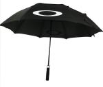 Pongee Manual Open Double Layer Golf Umbrella With Fiberglass Ribs
