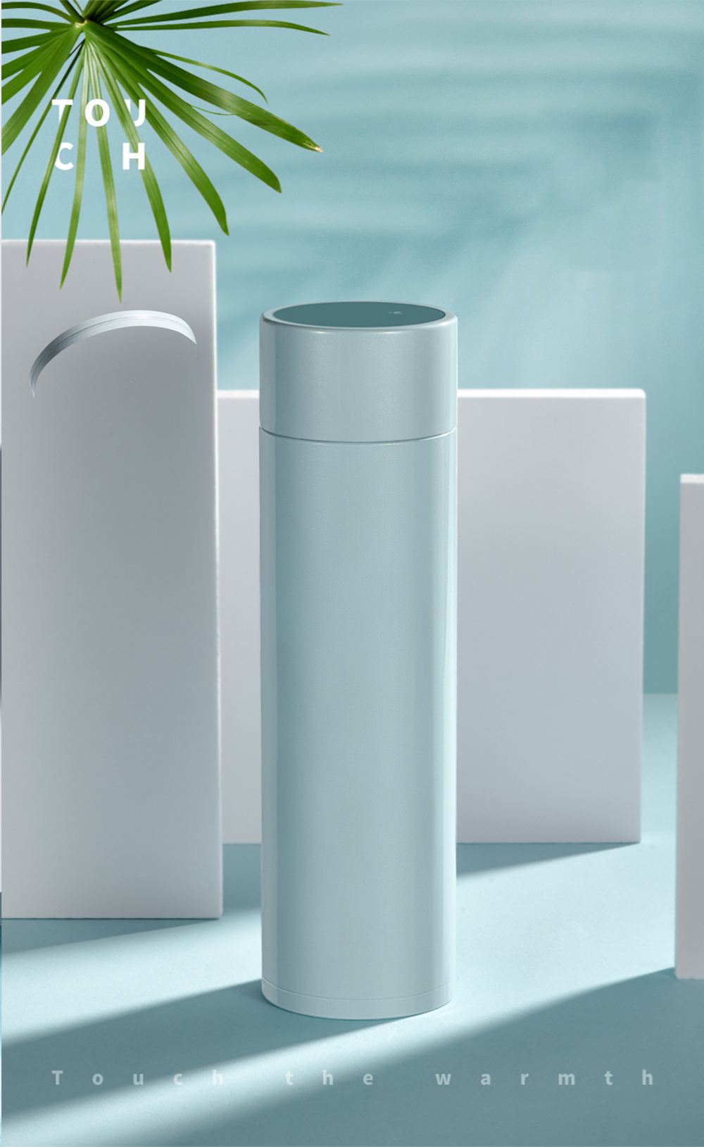 500ML Custom Smart SS304 Stainless Steel double insulated Vacuum thermo Water Bottle With LED Temperature Display