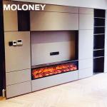 Indoor Flush Mounted Electric Fireplace Remote Control Fake Log 180cm 70in