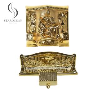 Quality Christian Style Coffin Hardware, Coffin Corner Decorations For Funeral Events wholesale