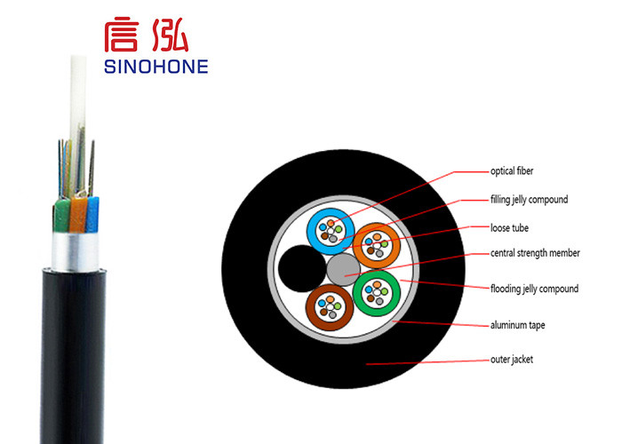 Water Blocking Yarn 96 Cores Fiber Reinforced Plastic Optical Cable Customized Length