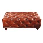 Square Leather Tufted Ottoman Coffee Table Defaico Antique Coffee Tables
