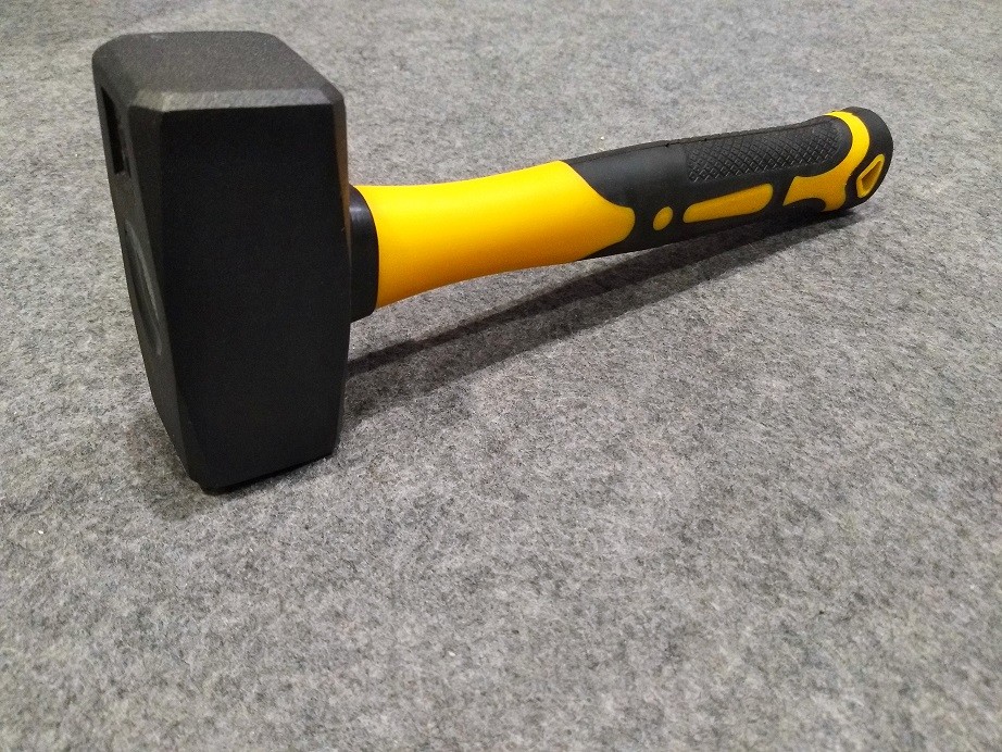 Stoning hammer(XL-0068) with powder coated surface, colored rubber handle and reasonable price
