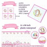 Unicorn Party Dinnerware Plates Cup Supplies Baby Shower Disposable Tableware