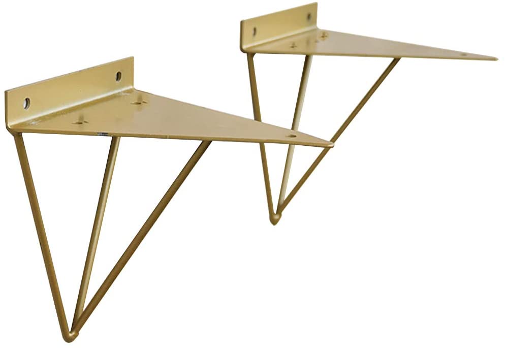 Triangle Wall Mounted Shelf Support for Carbon Steel Hairpin Shelf Bracket in White