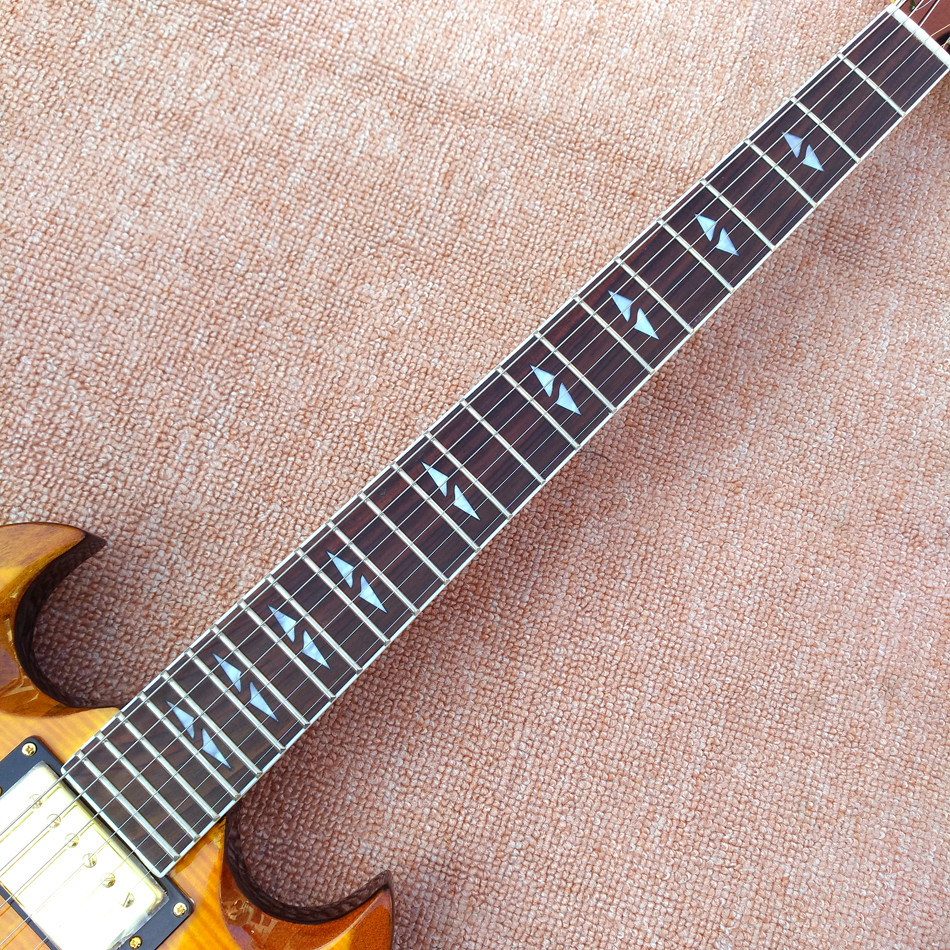 New style custom SG electric guitar, Gradual change & Flame Maple Top SG electric guitar , free shipping