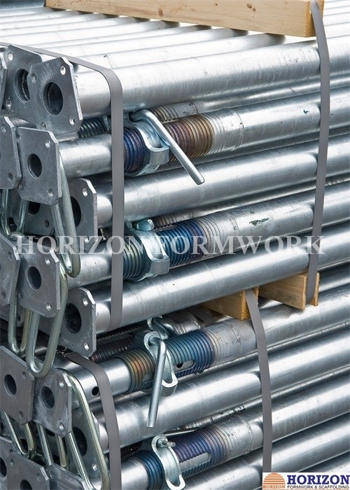 Heavy Duty Scaffolding Steel Prop , 30KN Adjustable Support Prop EN1065 Standard