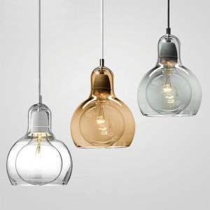 Quality Modern white Clear Glass Pendant Light Dining Room Bedside Bedroom Mega Bulb Pendant Lamp(WH-GP-156) wholesale