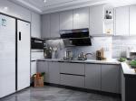 L Shape Kitchen Pastoral Style Wood Home Cabinet Wooden Storage Apartments