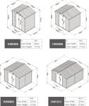 5x6Ft 6x8Ft 8x9Ft Outdoor Metal Storage Shed L195 x W236 x H209cm