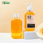 White Brown Plastic Shampoo Bottles 500ml For Hair Conditioner And Body Wash