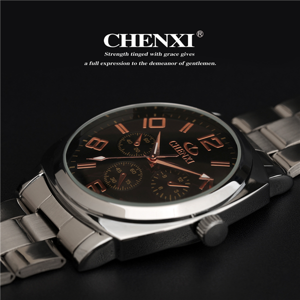 Your Logo Custom Watches Rose Gold Big Number Dial Watch Stainless Steel Band Watches Man