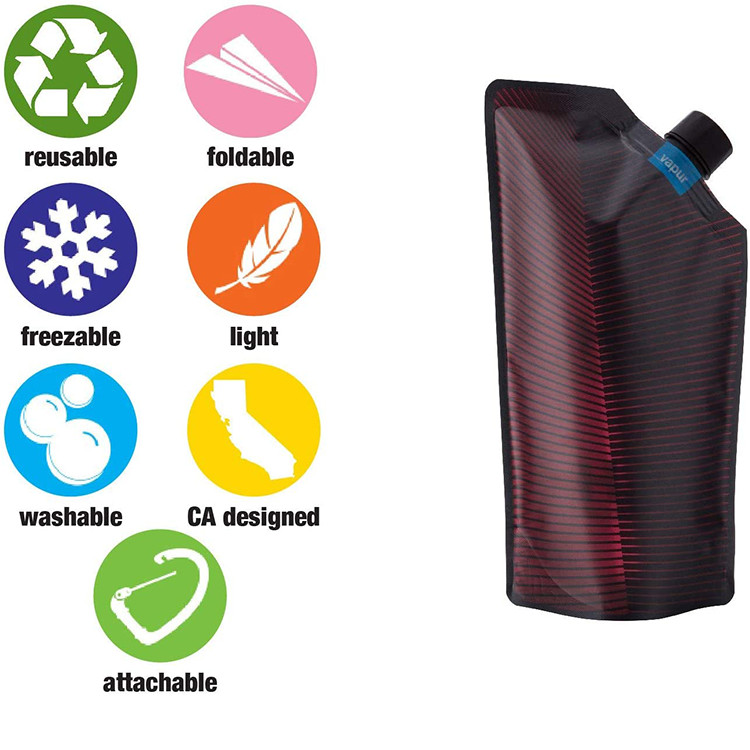 150ml-650ml Matte Aluminum Liquid Spout Bag Middle Mouth