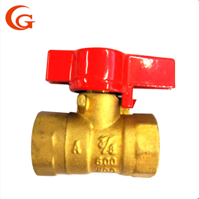 1/2" Female Brass Gas Ball Valve , CNC Union Ball Valve Brass