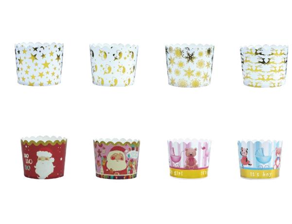 Decorative Food Grade Christamas Paper Cupcake Case Muffin Liners Mini Cupcake