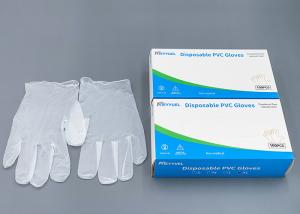 Quality 245mm Clear Industry Vinyl Disposable Pvc Gloves / Customers' Logo wholesale