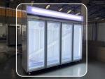 Commercial 4 Glass Doors Beverage Display Fridge With Digital Temperature