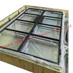 Steel Framed Grill 33'' Glass Partition Walls , 0.4cm-20cm Glass Window