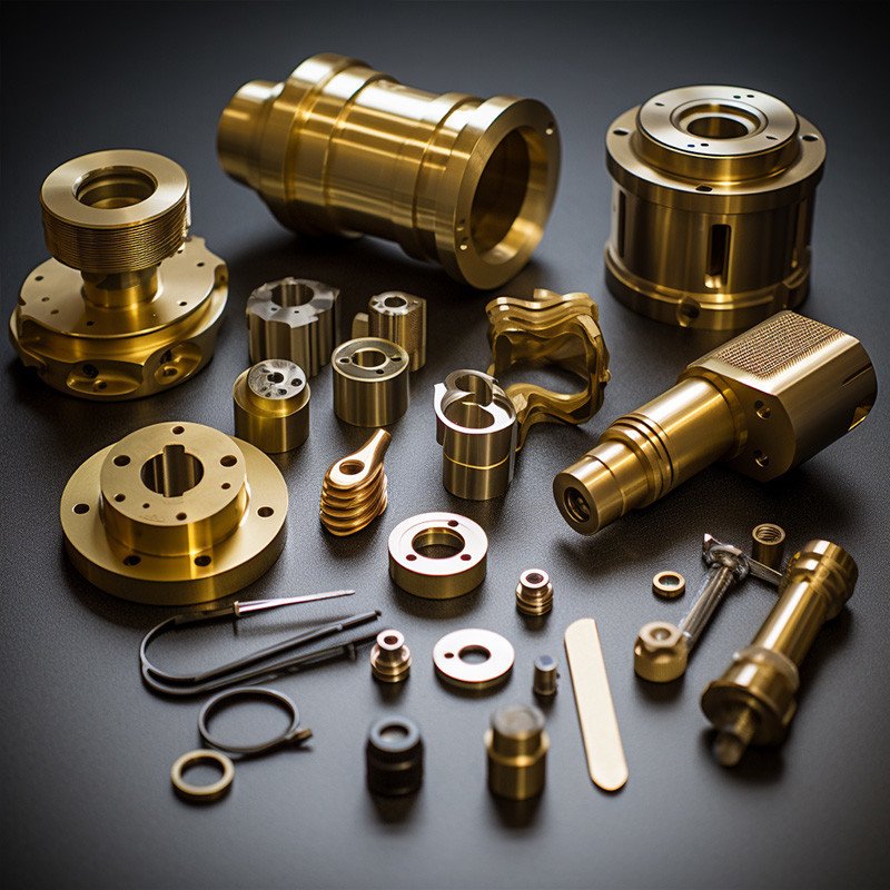 Customized CNC Brass Parts , Metal Turning Services 0.005mm Tolerance