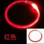 Night Leather Dog Collars Rechargeable Waterproof Night Glow Dog Collar