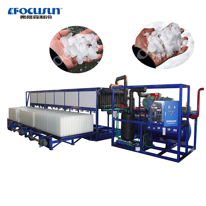 5000kg Ice Storage Capacity Direct Cooling Ice Block Maker Machine for Industrial