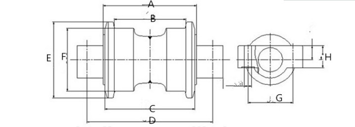 Excavator Track Roller PC20-7 PC30-7 PC40-7 , Excavator Undercarriage Components