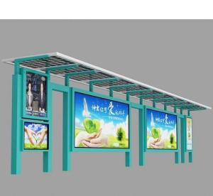 Quality Metal Bus Shelter Stop with Advertising Light Box Billboard wholesale
