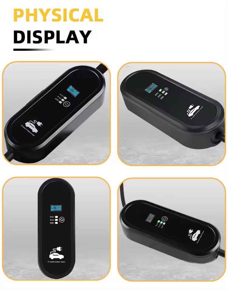 16 Amp EV Charger for Type1 Electric Vehicles 220V-250V Portable Switchable Plug CE Certificate