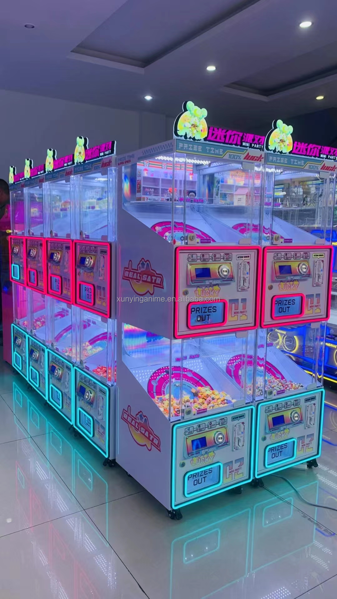 Metal Acrylic Mini Toy Claw Machine Clip Gift Clamp Candy Arcade Grabber