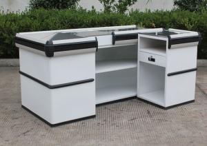 Quality Convenience Store / Supermarket Checkout Counter , Stainless Steel Retail Cash Wrap Counter wholesale