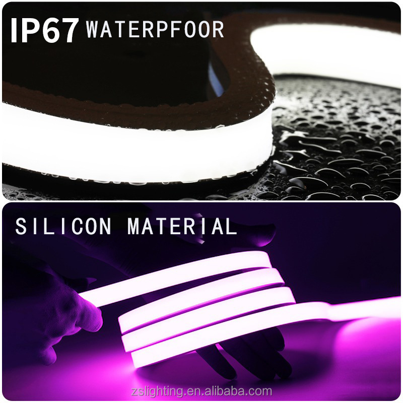 16.5FT / 5 Meter Spotless Silicone LED Channel System Recessed Flexible Tube With Milky White Cover Wider Track For 12mm Waterproof LED Strip Light