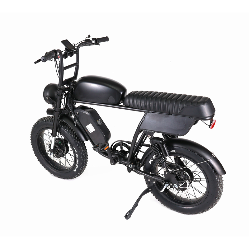 48V Battery Electric Bike for Adults 750W 1000W Motor 7 Speed 20" Tire and Front Fork Suspension Electric Cruiser Bikes