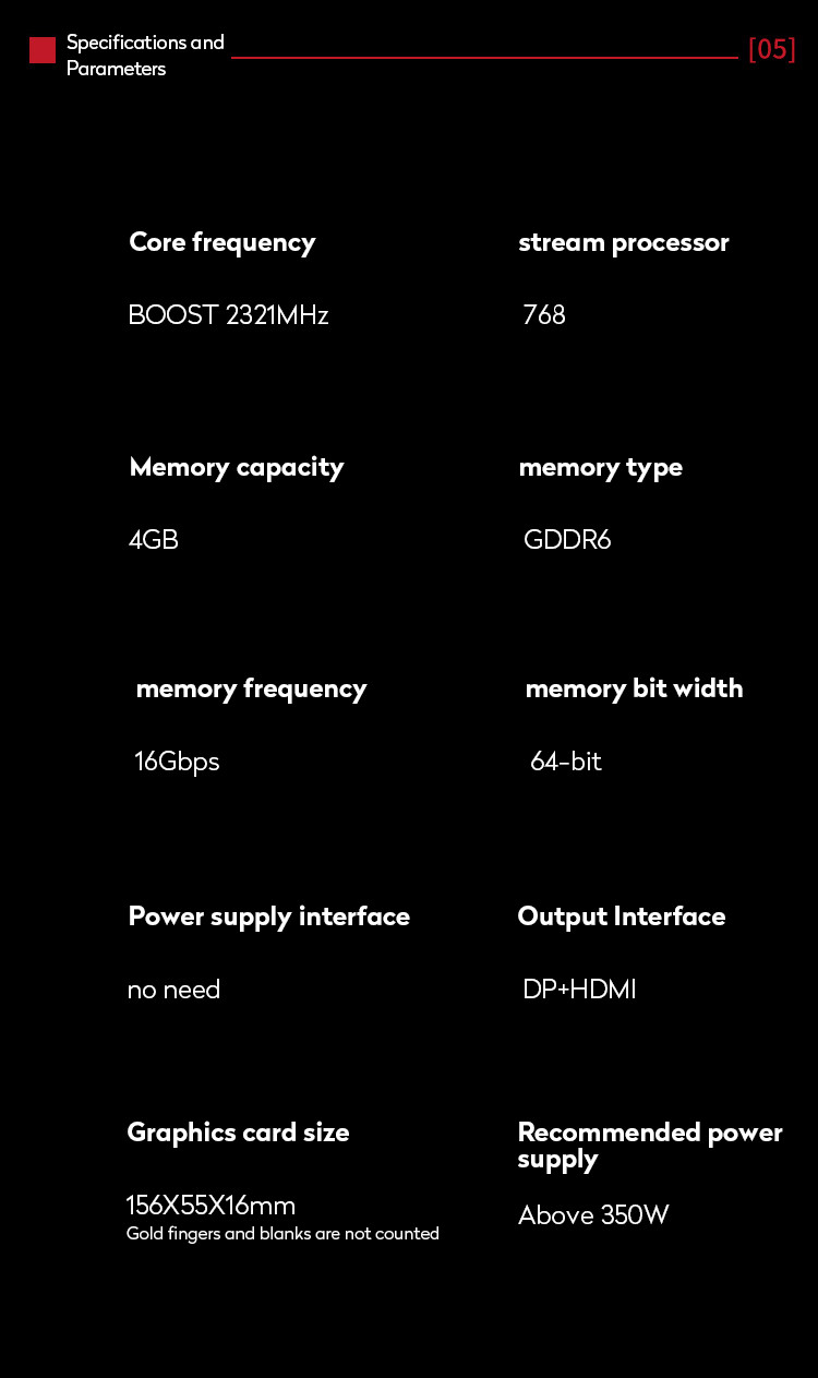 RX 6400 Itx 4gb GPU Graphics Card AMD GDDR6 Gaming PC Video Card