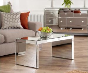 Quality Simple Design Antique Mirror Coffee Table , Modern Mirrored Couch Table wholesale