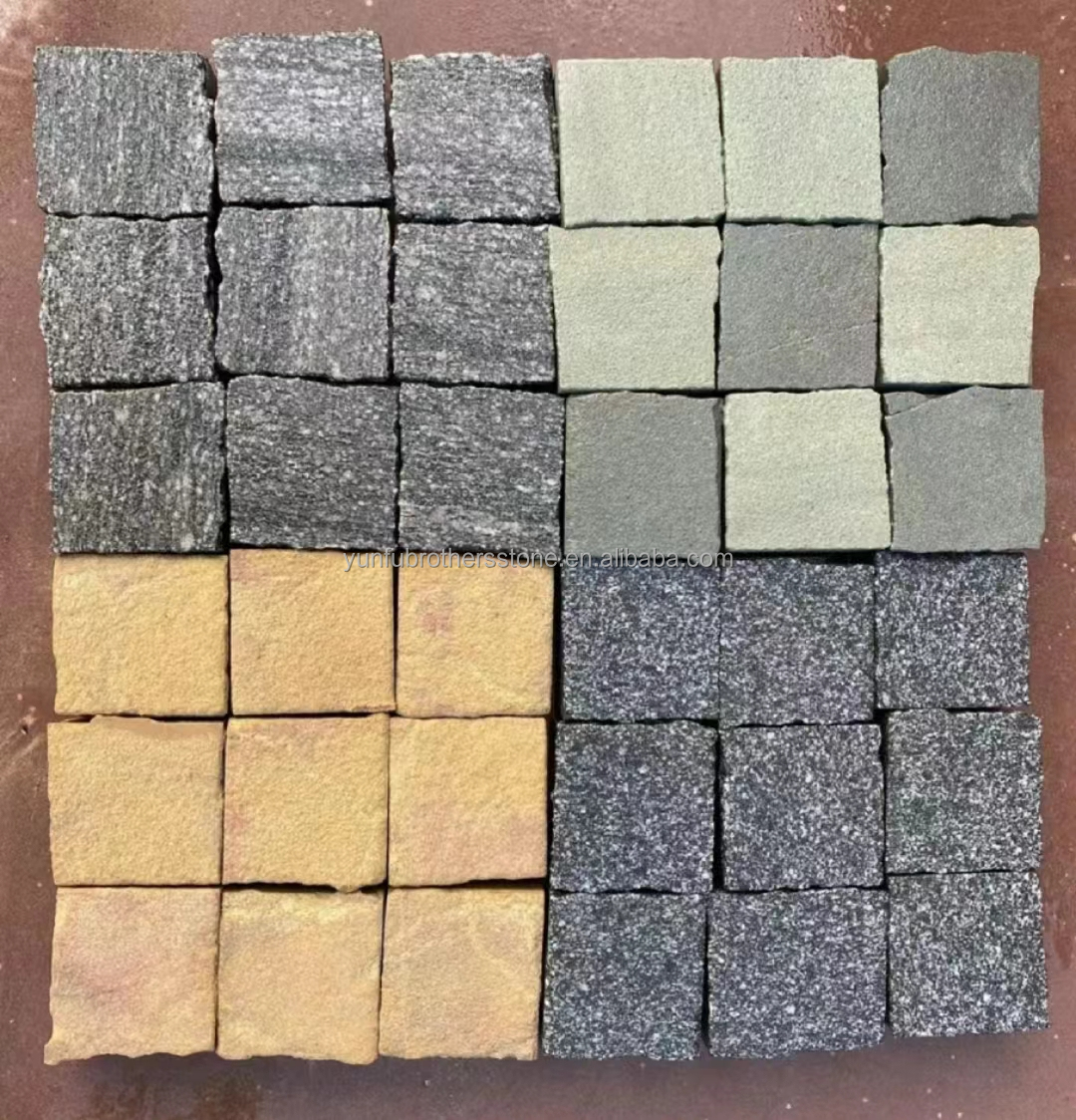 Upgrade Your Home Exteriors with Cut-To-Size Grey Flamed Granite Cube Stone 10x10x10