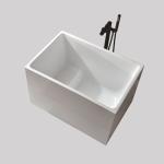 Interior Decoration European Modern Square Smooth Freestanding Bathtub Pure