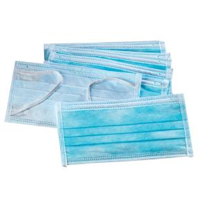 Quality Easy Fold 3 Ply Non Woven Face Mask , Disposable Blue Mask Fiberglass Free wholesale