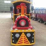 Kids Tourist Train Rides , Electric Trackless Train With 4 Coaches