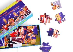 Quality Jumbo Jigsaw Paper Long 90cm Floor Puzzles for Children Learning Educational Toys Chinese Lantern Festival wholesale