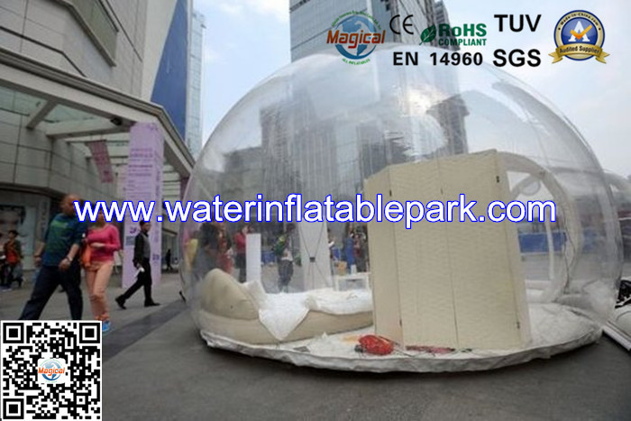 Outdoor Transparent Inflatable Bubble Tent For Party , Clear Igloo Tent