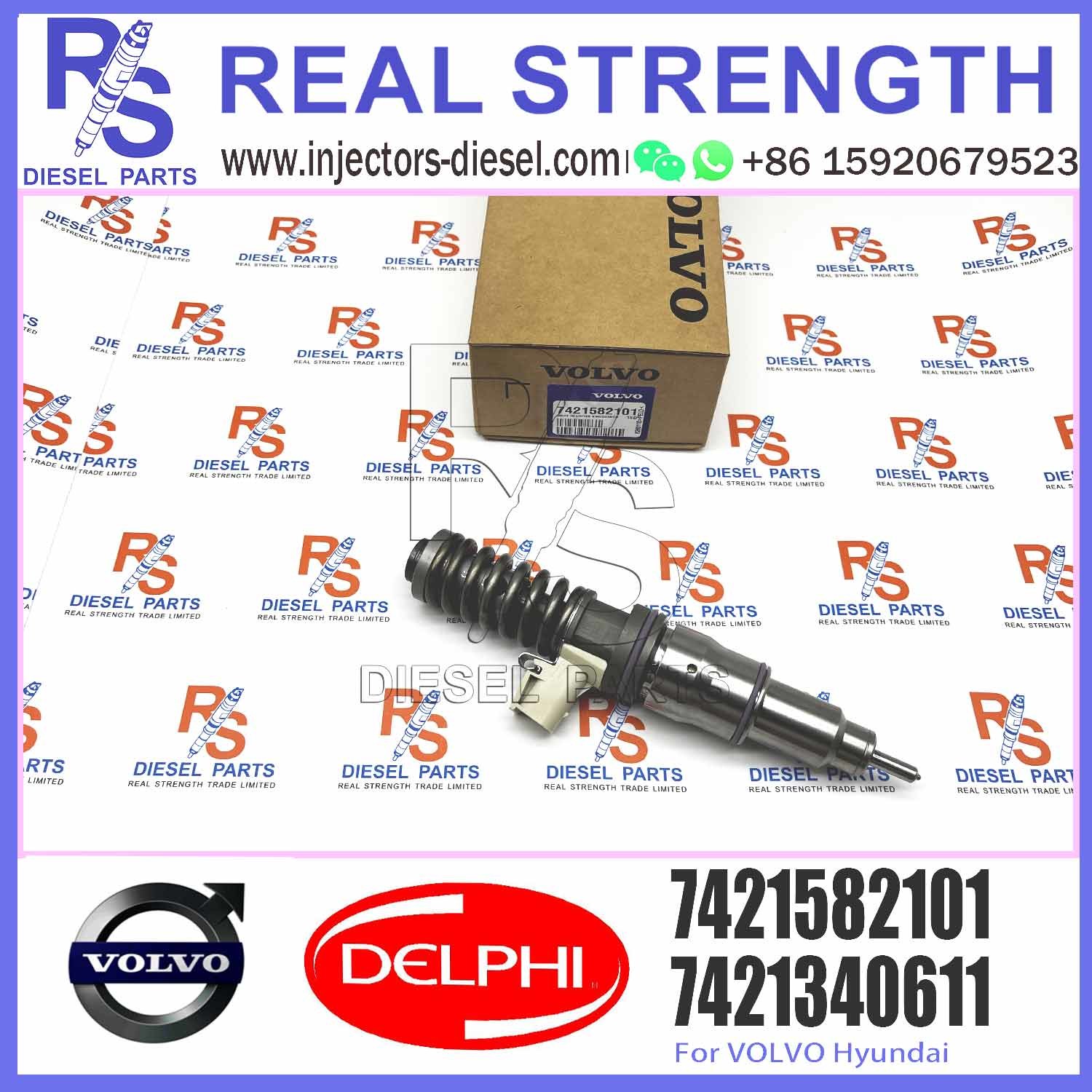 Diesel Fuel Injector 21582101 7421644602 7485000674 7485003951 7421582101 E3.18 for V-O-L-V RENAULT 11LTR EURO3 HI