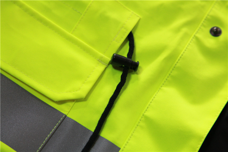 Class 3 HIVIS Work Clothes Withstand 50 Industrial Washes Safety Rain Jacket