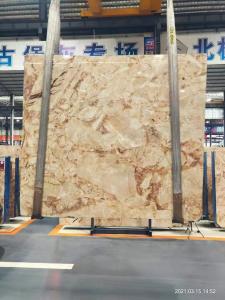 Quality Surface Finishing calacatta gold porcelain slab , marble table top slab wholesale