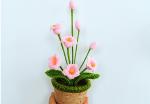 New Creative Luxury Handmade Crochet Knitting Plants Flowers Handicraft Home