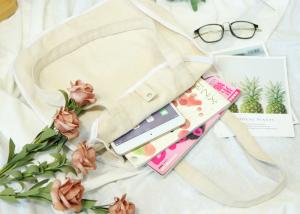 China Round Corner Hemming Lightweight Canvas Cotton Tote Bag on sale