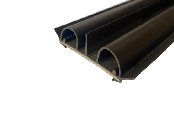 Seal Your Door Efficiently with Soft and Hard Coextrusion Door Sweep Seal in PVC Brown