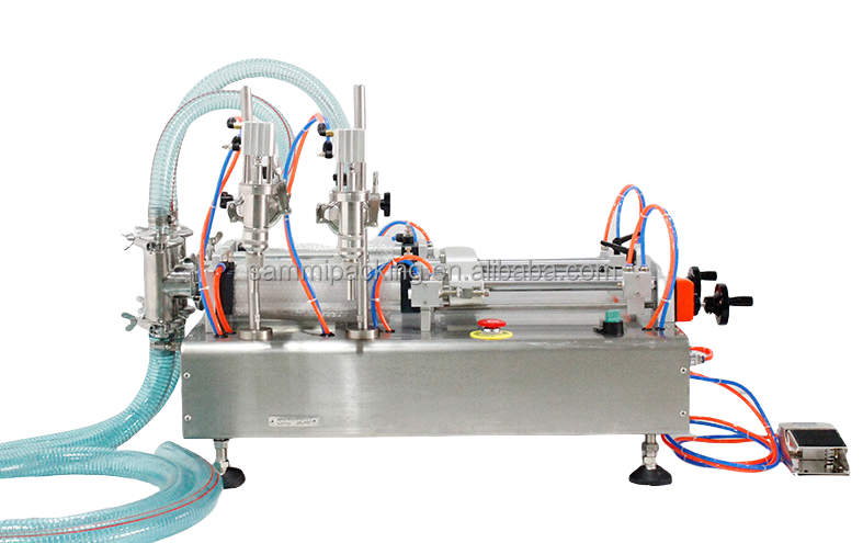 Full Pneumatic Double Head Table Top Liquid Filling Machine with 1% Filling Accuracy